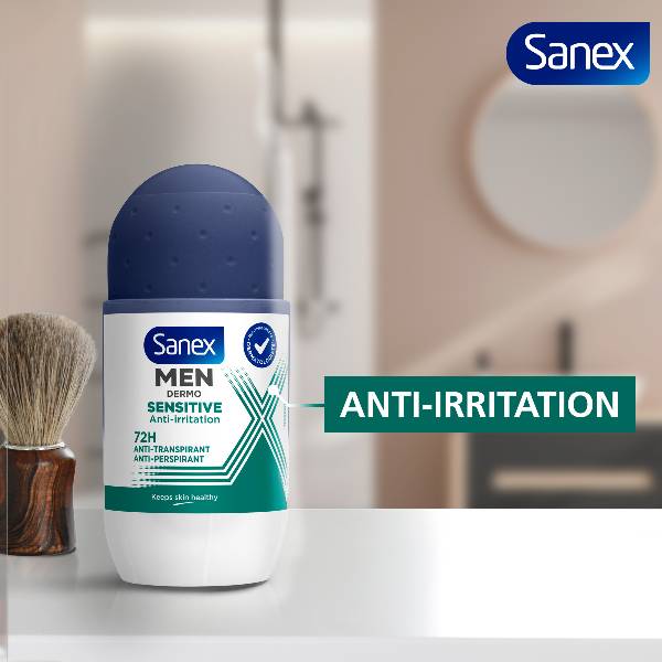 Sanex Men Skin Health Sensitive 72h Antiperspirant Roll On