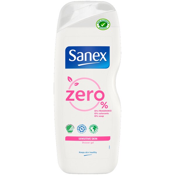 SANEX Zero% Sensitive Skin Shower Gel (følsom og atopisk tilbøjelige hud)